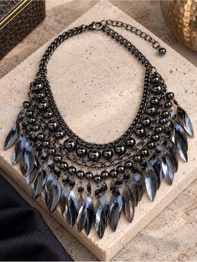 Cara N.Y. Bronze Tone Layered Statement Necklace (BR1111/4)